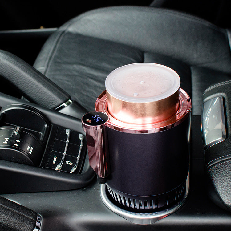 Portable 12V Car Beverage Cooler & Warmer with Digital Temperature Display