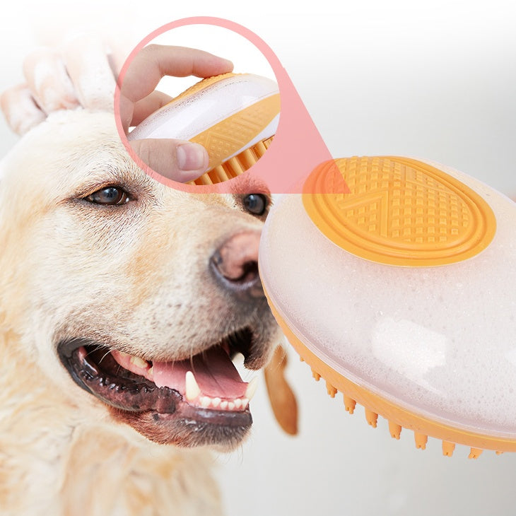 Dog & Cat Shower Brush (2‑in‑1) — Soft Silicone SPA Massage Groomer