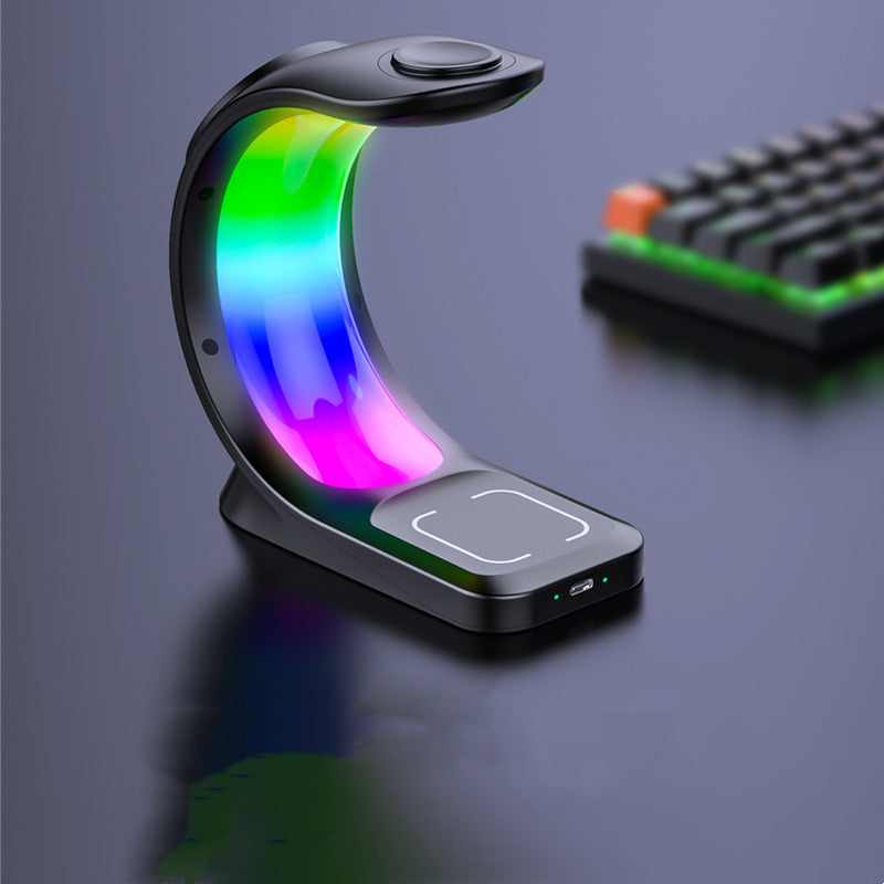 Magnetic Wireless Charging Dock with RGB light — iPhone, AirPods Pro, Watch