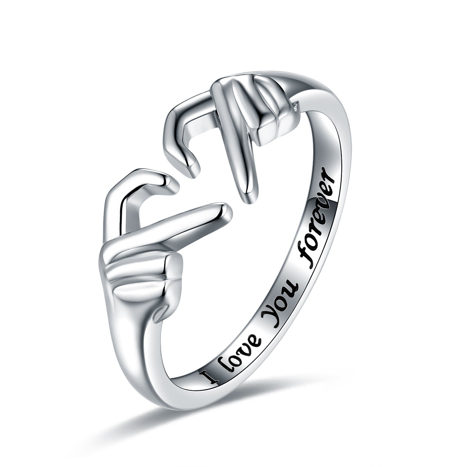 Romantic Heart Hand-Hug Ring